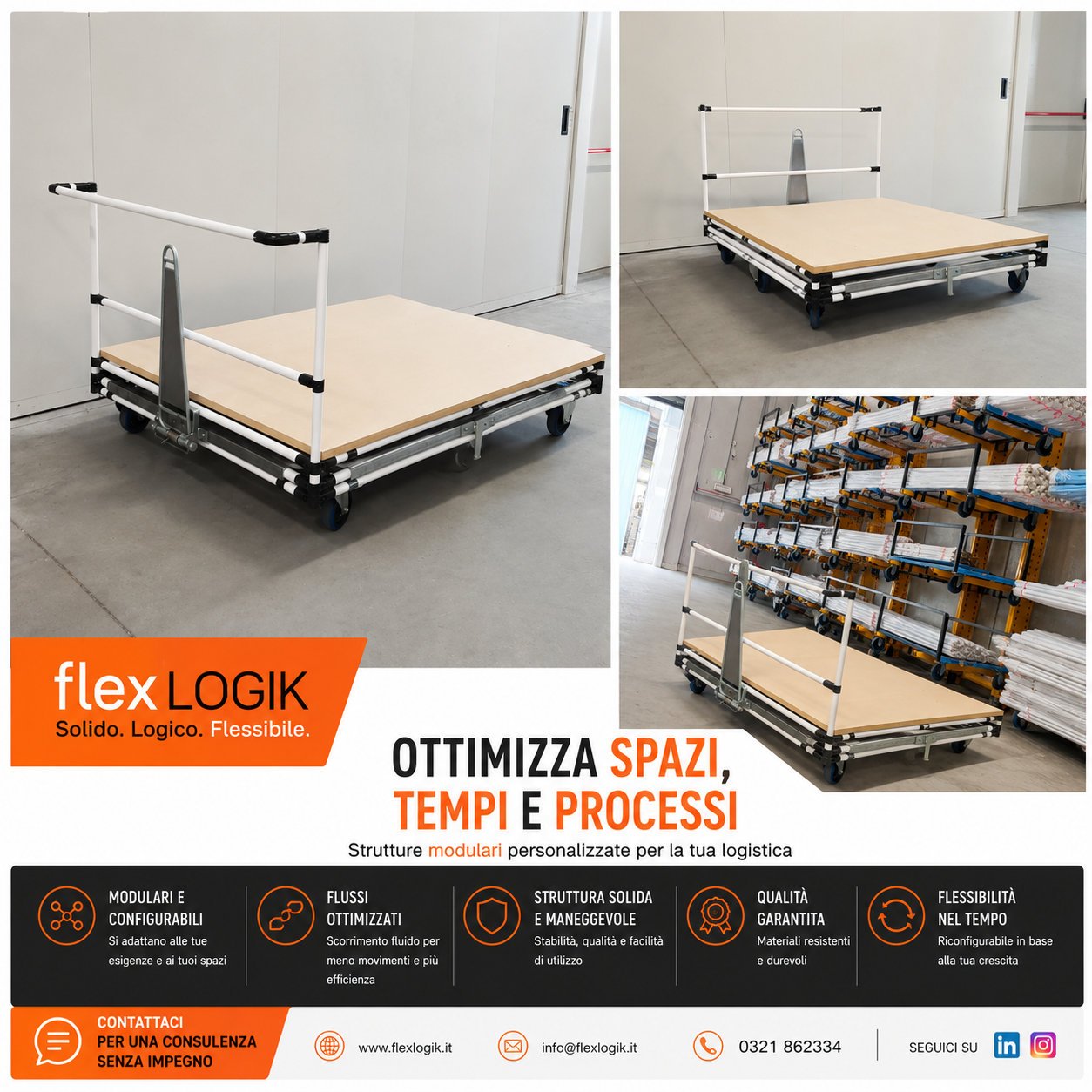 Ogni azienda ha esigenze logistiche diverse. Noi realizziamo la soluzione giusta per le tue.